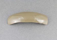 Brown barrette plastic solid color rectangle hair clip accessory 3 5/8" long