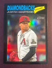 2026 Topps Heritage Justin Martinez Black Refractor /77 Diamondbacks