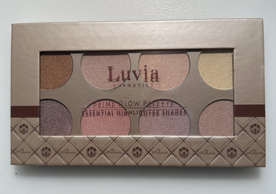 Luvia Cosmetics Prime Glow Palette Highlighter 8 Farben kompakt Schimmer vegan