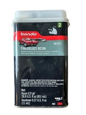 Bondo Stage 2 Fiberglass Resin W/ Hardener 0.37oz  Sandable In 2 hrs 0.9 qt