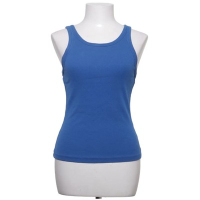 H&M, Tank­top, Größe: M, Blau, Baumwolle/Elasthan, Einfarbig, Rippenstrick #HVh