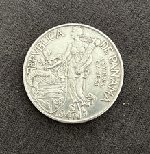 Panama 1 Balboa 1947 Vasco Nunez 0,900 Silber . Km#13