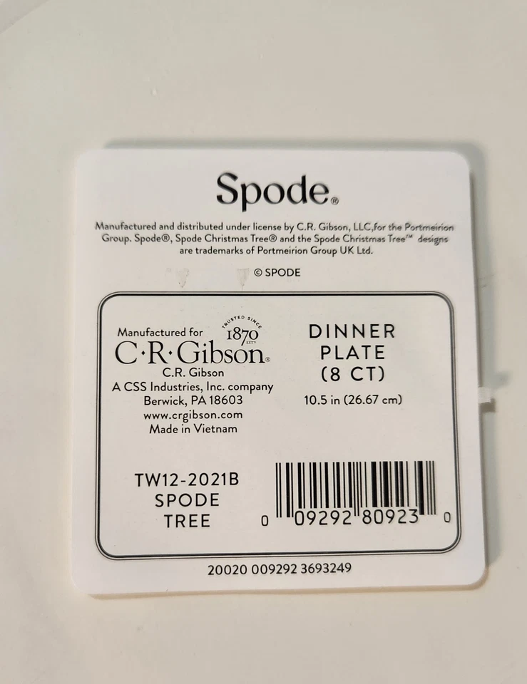 Spode Disposable Christmas Plate & Napkin Set Holiday Party Supplies 16 Count - Image 4 of 4