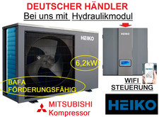 Wärmepumpe Heizung Heiko Luft Wasser BrauchwasserMonoblock Inverter 6kW WLAN App