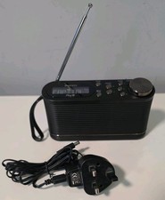 Roberts Radio Play 10 Portable Digital Radio DAB/DAB+FM RDS Black, Working.