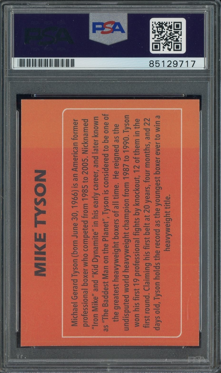 #2 Mike Tyson Signed Boxing REPRINT Card PSA/DNA Authentic AUTO view 2