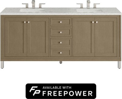 James Martin Vanities 503-V72-FEJP Chicago 72'' - Walnut Whisper
