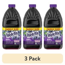 Concord Grape Juice 100 Percent Pure 96 Fl Oz 3 Pack Bottle