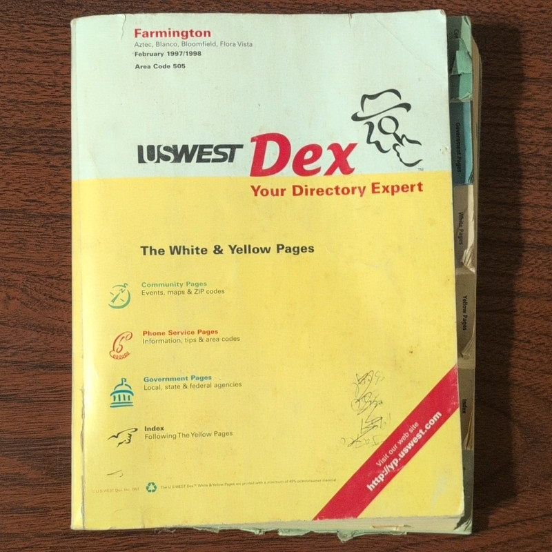 Area Code 505 Phone Book - Farmington, New Mexico - Feb 1997/1998