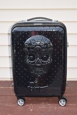 Betsey Johnson Sugar Skull Carry On Spinner L...