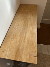 Oak Console Table With 3 Drawers