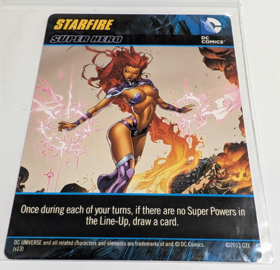 Cryptozoic DC Deck Building Game Starfire Super Hero Heroes Unite Promo Card NEW