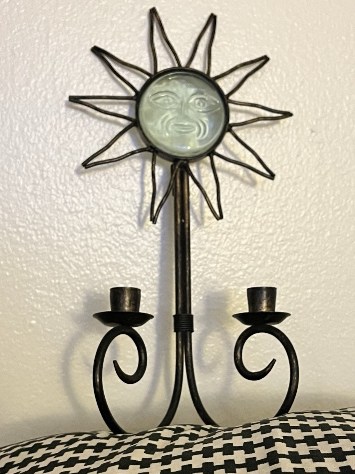 Black Clear Celestial Candle Holder