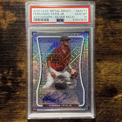 2020 LEAF METAL DRAFT FERNANDO TATIS JR AUTO ROOKIE SILVER MOJO PSA 10
