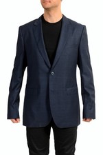 Hugo Boss Men's "C-Jeys1" 100 Wool Plaid Two Button Blazer US 44L IT 54L