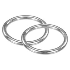 2-Pack Dream Catcher Rings 3.2" Stainless Steel Rings for DIY Silver 0.31"