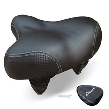 BOBILIFE LARGE WIDE BIKE SEAT - BICYCLE SADDLE REPLACEMENT - BLACK