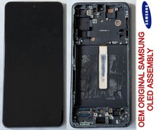 Samsung Galaxy S21 FE 5G Gray OLED LCD Touch Screen Digitizer  Frame G990 OEM