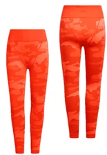 adidas IVY Beyonce Tight Triple Orange Camo Slim Tech Knit Tight Women Size SALE