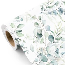 WRAPAHOLIC Eucalyptus Leaves Wrapping Paper Roll 17"x33FT Greenery Birthday