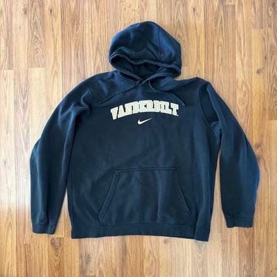 Nike Vanderbilt Commodores Hoodie Mens XL Black Pullover Sweatshirt NCAA