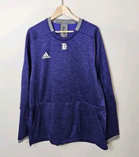Adidas Béisbol Tigres de Detroit Hombres XL Pullover Día del Juego Púrpura Cuello Redondo Bolsillo