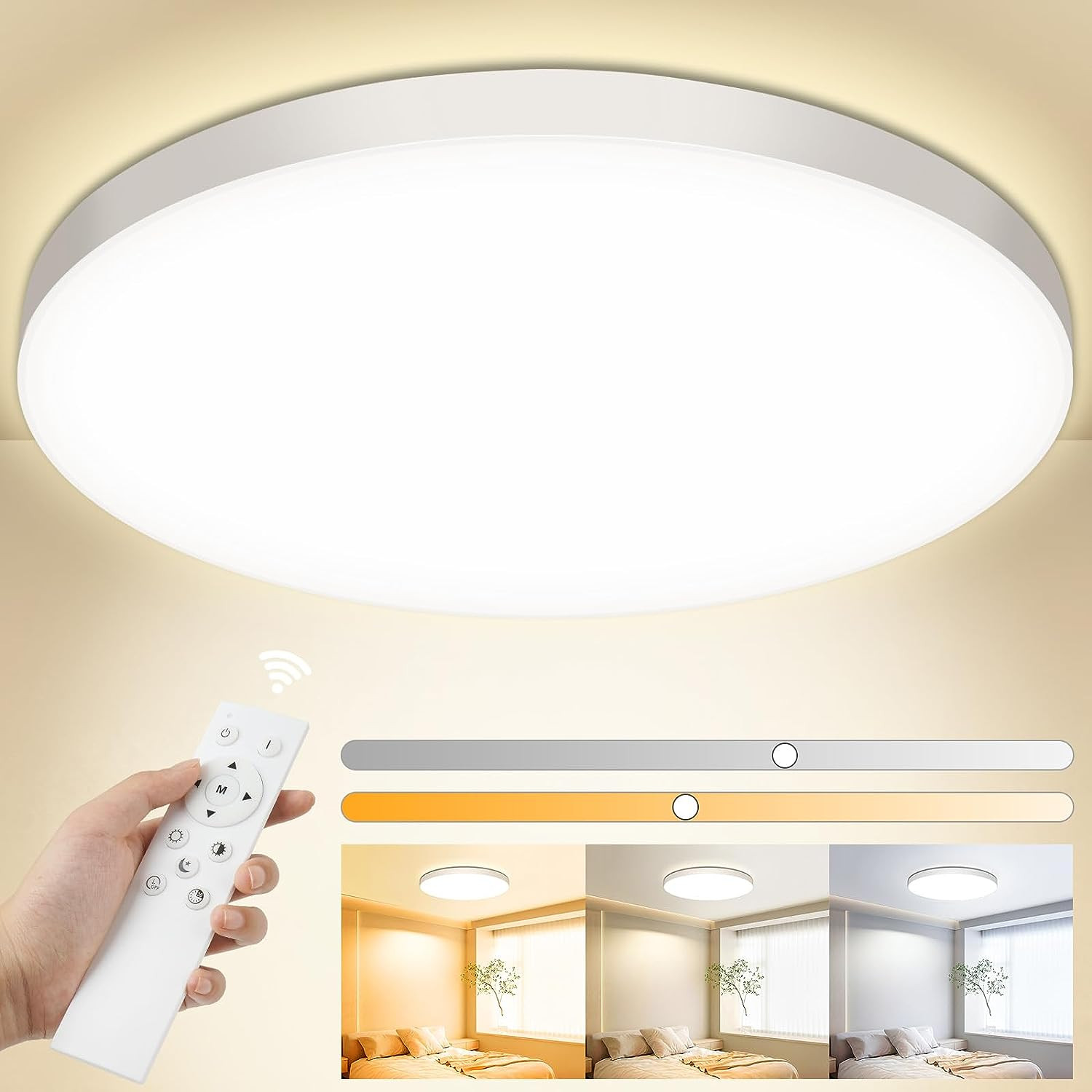 Lampada LED Soffitto 24W: Luce Calda e Accogliente per la Casa