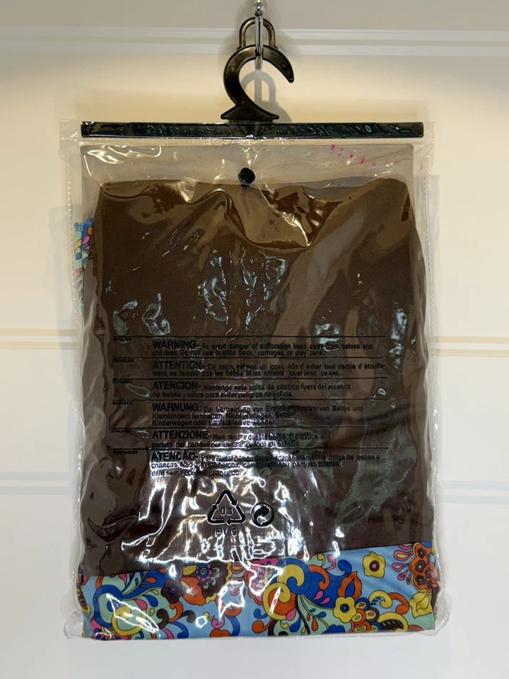 Conjunto de Disfraz OS Hippie Groovy para Mujer con Chaleco, Diadema, Collar de Paz, Gafas Foto 2 de 4