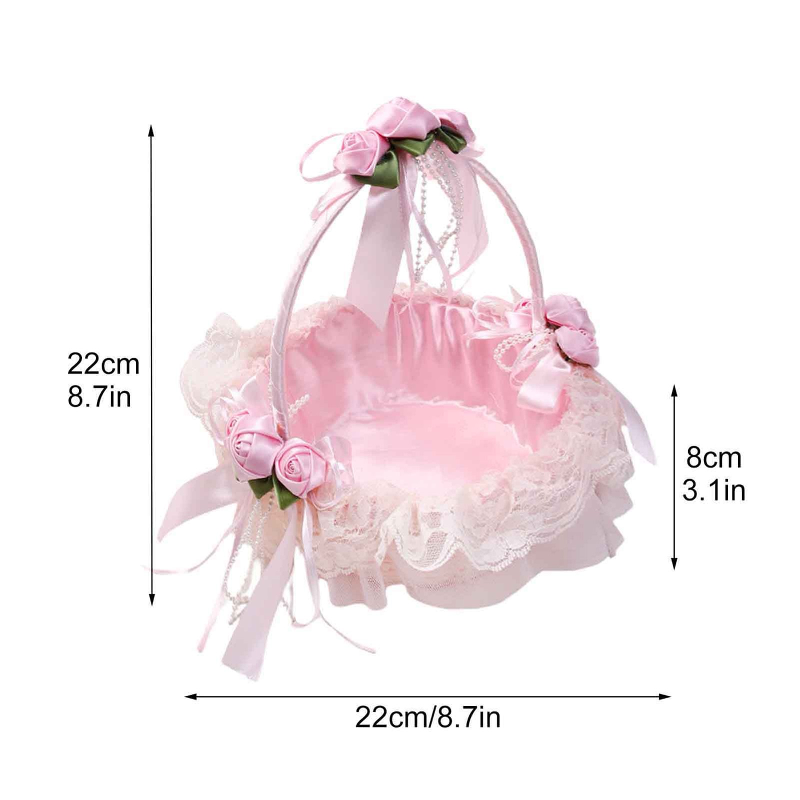 Wedding Flower Girl Basket Romantic For Wedding Ceremony