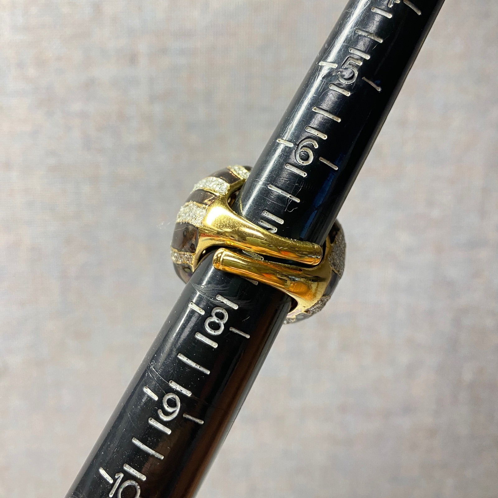 Mens Statement Ring Large Square Pink Gemstone Go… - image 7