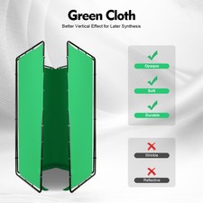 13.12 7.87ft Photography Backdrop Stand Kit with Green Cloth For Photo Studio