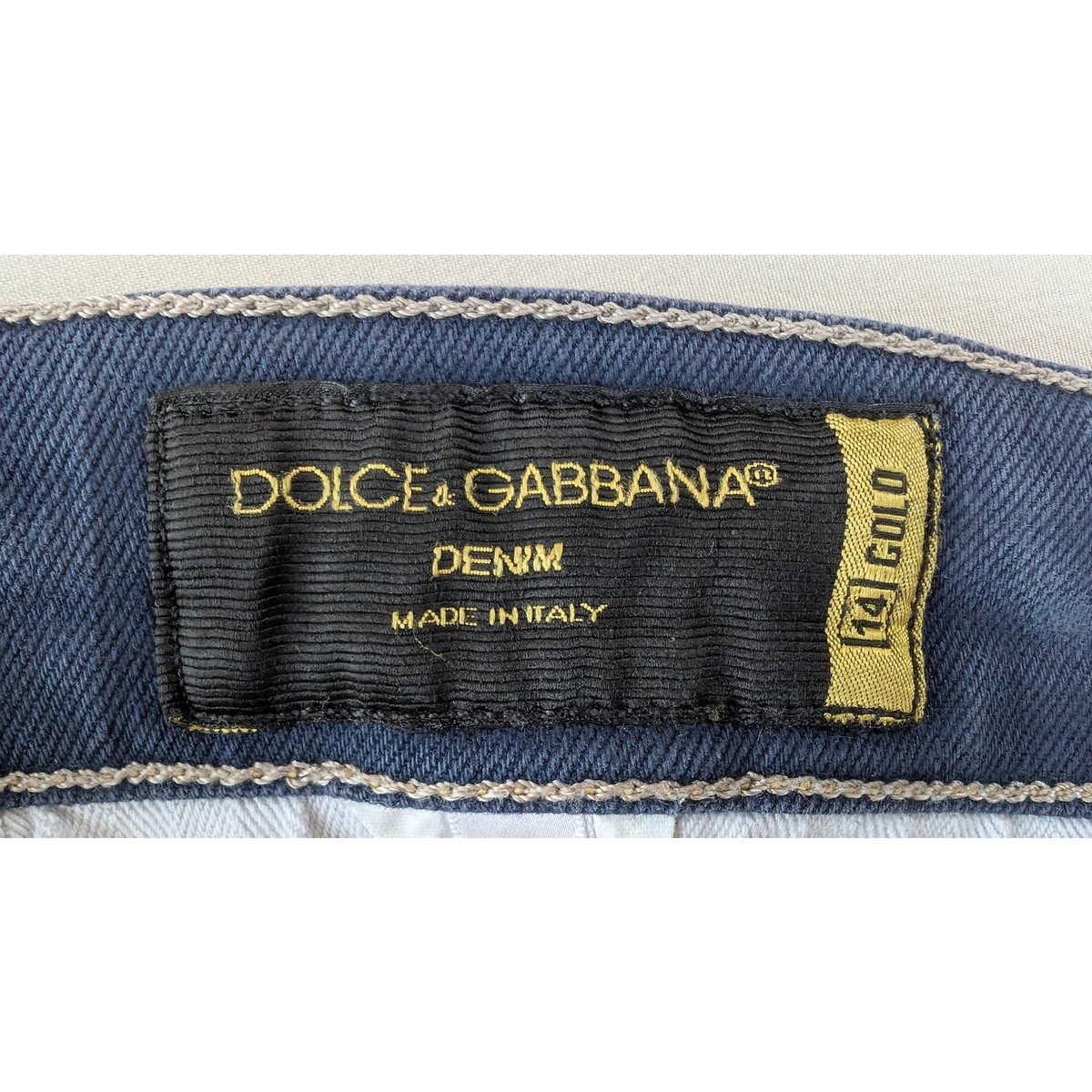 Dolce&Gabbana 14 Gold Jeans Men IT 54 US 38 Navy Blue Slim