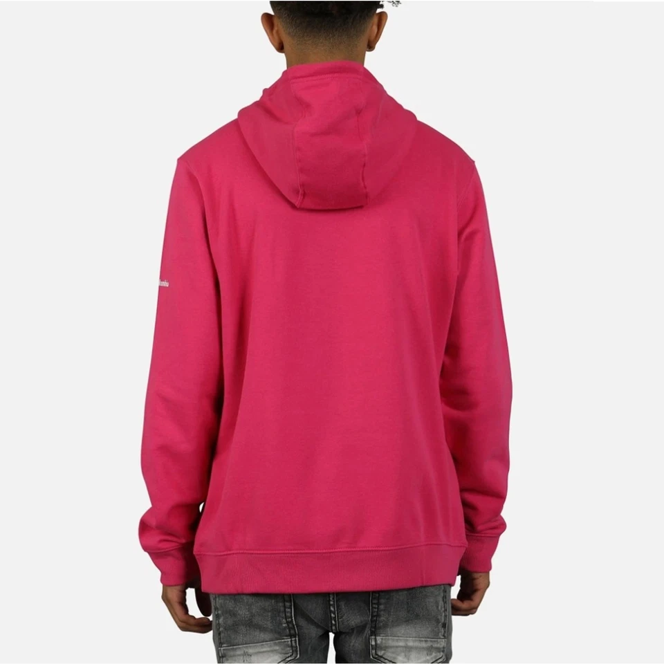 Moletom com capuz Columbia masculino algodão fúcsia logotipo lã roupa ativa tamanho M - Imagem 2 de 4