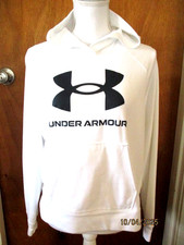 Under Armour Loose Hoodie Pullover Sweatshirt, Women's Meduum, White, EUC