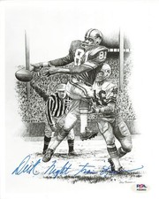 Dick Night Train Lane Signed 8x10 Photo Autograph PSA/DNA AQ22653