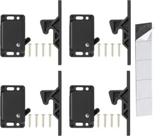 RV Drawer Latches and Catches, 4 Pack Cabinet Door Black 
