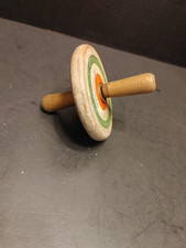 Vintage Wooden Toy Top with double handles