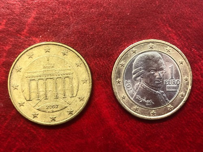 #ad #ad Euro Countries One And Half Euro Coin 2002and 2017 $3.50
