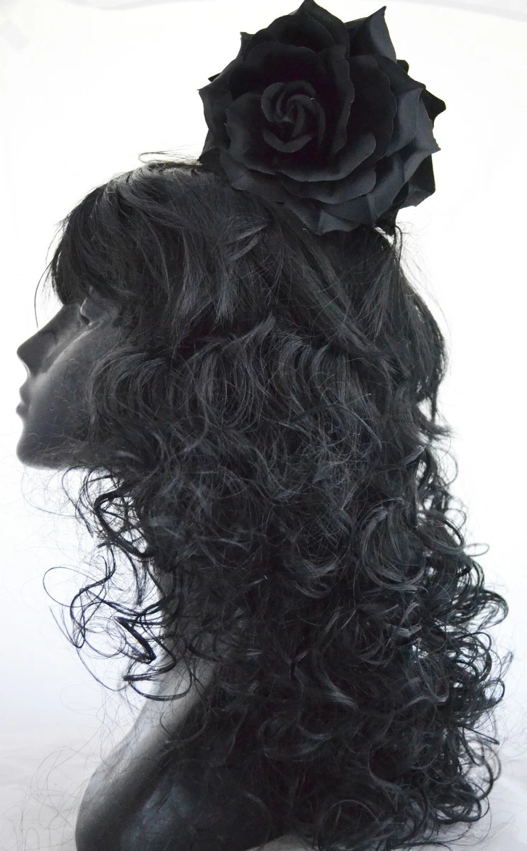 accessoire espagne - 2 Accessoire fleur flamenco espagnol noir rose rouge blanc rose rose rose cheveux danse | eBay