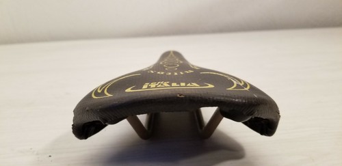 Vintage Selle Italia Nitrox Saddle Seat Black w/ Yellow MTB BMX Road HTF - Picture 5 of 10