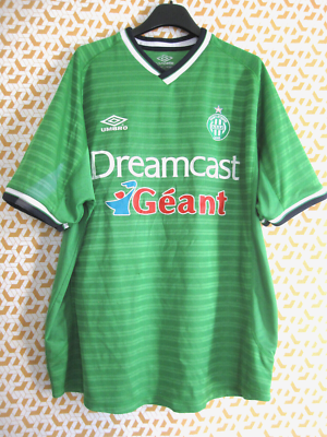 Maillot Extérieur Umbro AS Saint-Étienne - Taille M - Saison 2000-2001 - Sponsor Sega Dreamcast - Occasion Vintage