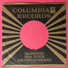 COLUMBIA BLACK ORIGINAL 45 RPM COMPANY RECORD PAPER SLEEVE ONLY AS SHOWN