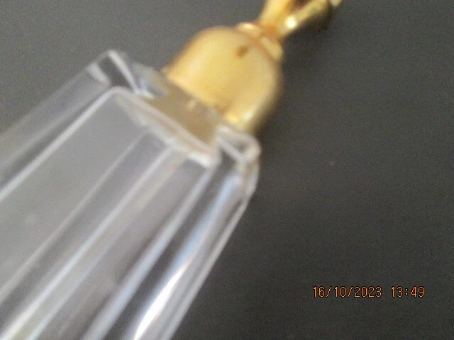ANCIEN FLACON DE PARFUM CRISTAL SIGNE M.F. SANS POIRE PERFUME BOTTLE - Photo 2/4