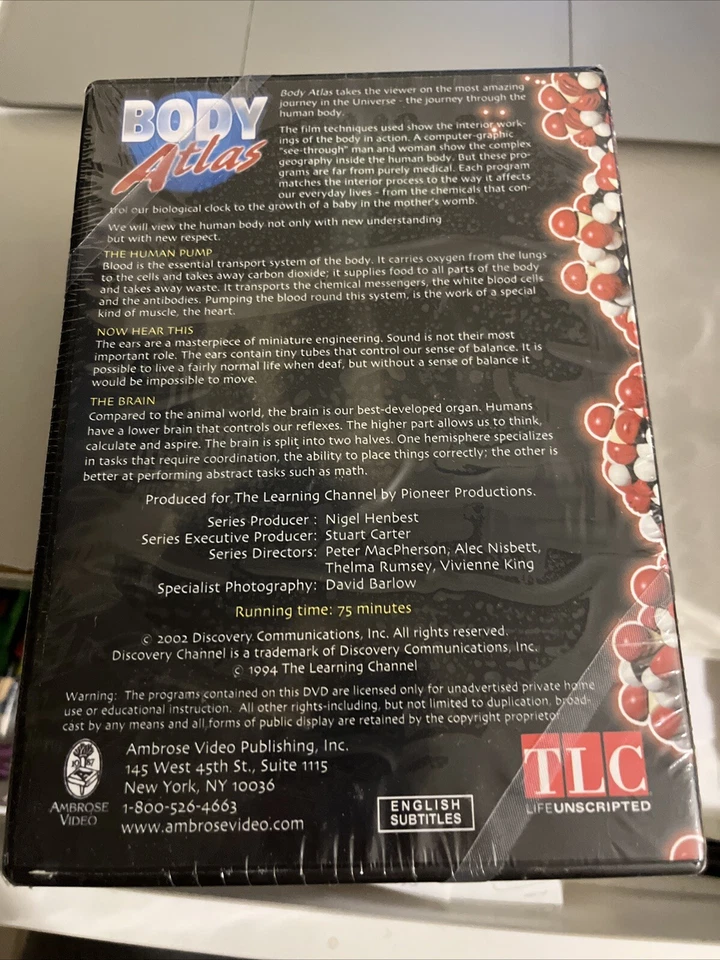 Body Atlas DVD Set 1-5  Complete NEW/SEALED-by Ambrose Video EDUCATIONAL - Image 3 of 4