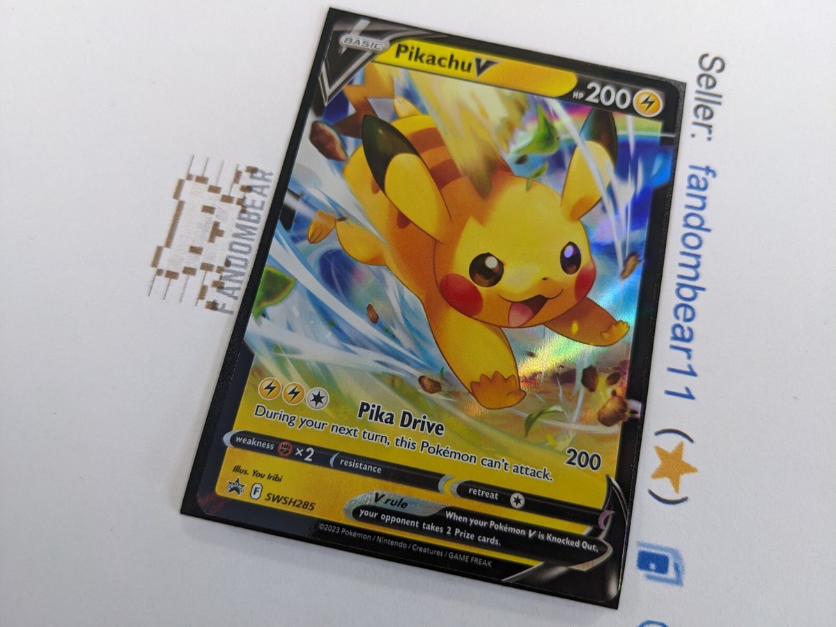 Pikachu V FULL ALT ART Black Star Promo card SWSH285 Sword