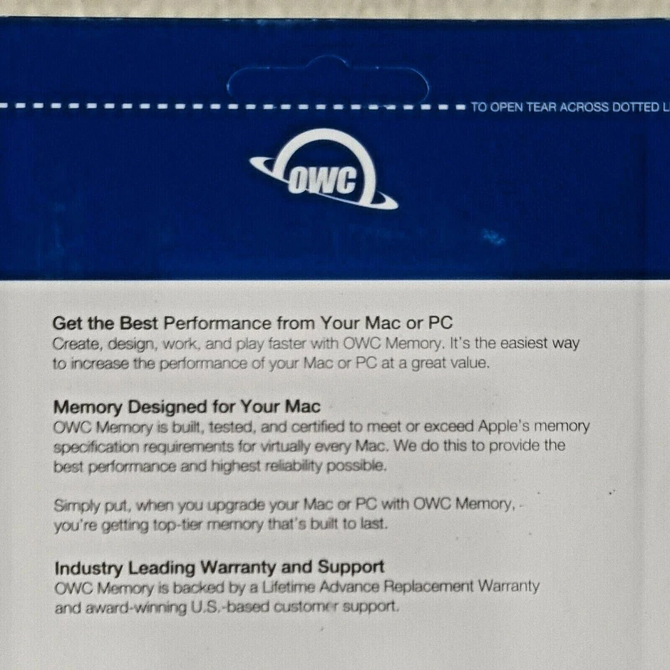 OWC Performance Memory 3.0GB DDR2 PC5300 (2GB + 1GB) Memory Cards MAC or PC NEW - Image 3 of 3