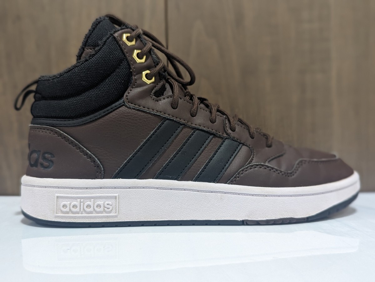 Size Adidas Men's Basketball Classic Fur Lining Brown Winterized  Shoes