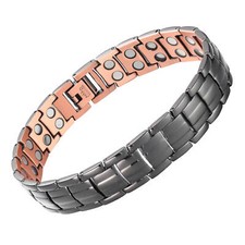 Black Pure Copper Magnetic Bracelet Max Magnet Balance Power Energy Arthritis Qi