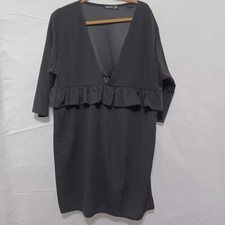 Boohoo Women's V-neck 1/2 Sleeve  black Color Dress  Size 22
