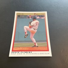 1991 O-Pee-Chee Premier Baseball # 23 Roger Clemens Boston Red Sox